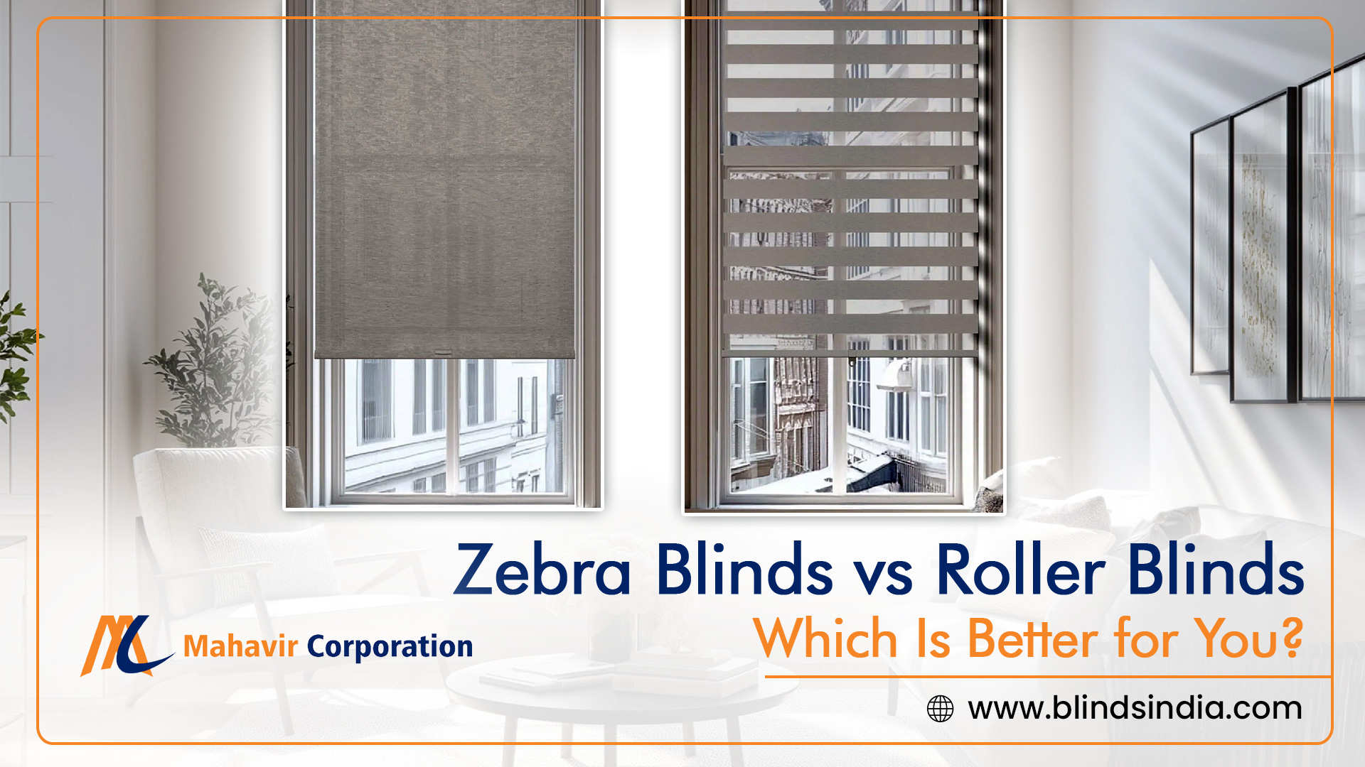 Zebra Blinds vs Roller Blinds
